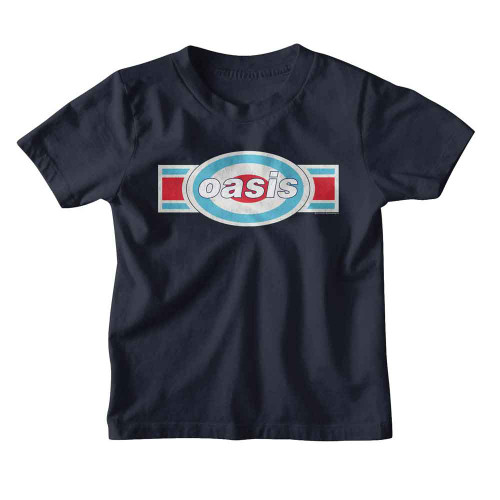 Oasis Tri Color Logo Chest Navy Youth T-Shirt
