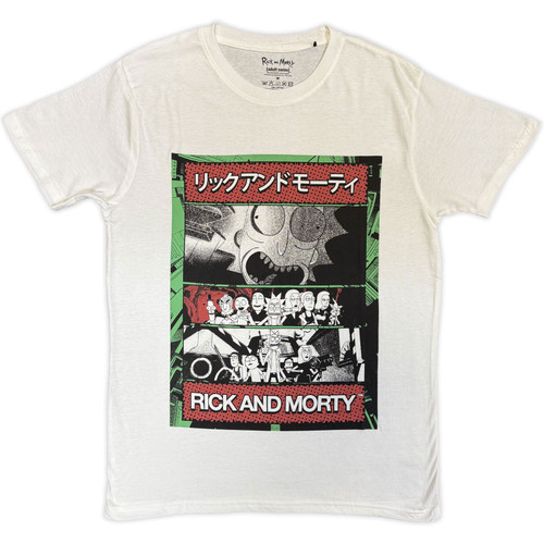 Rick & Morty Unisex T-Shirt Japan Comic (White)