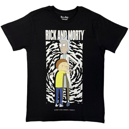 Rick & Morty Unisex T-Shirt Hug (Black)