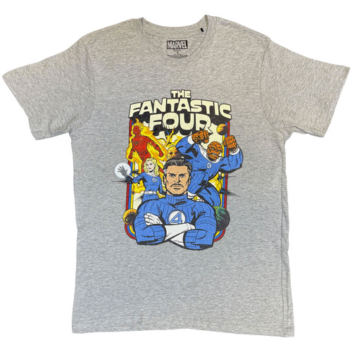 Marvel Comics Unisex T-Shirt Fantastic Four Montage (Grey)