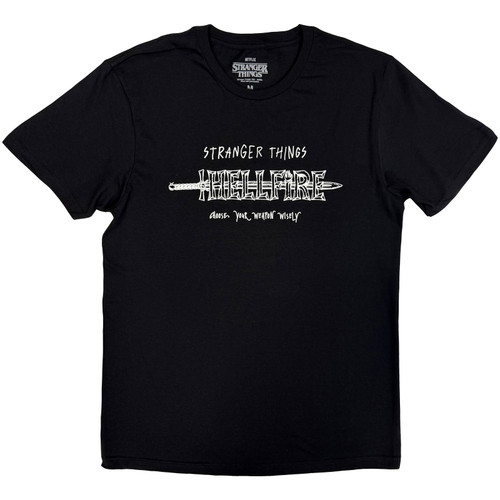Stranger Things Unisex T-Shirt Hellfire (Black)
