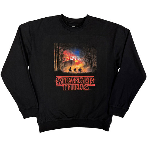 Stranger Things Unisex Sweatshirt Friends Don't Lie (Black)