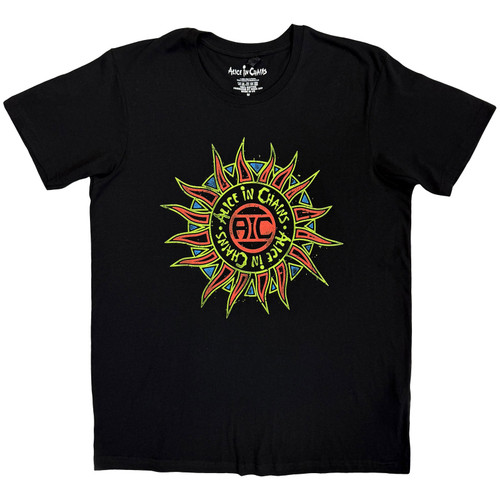 Alice In Chains Unisex T-Shirt Sun Logo (Black)