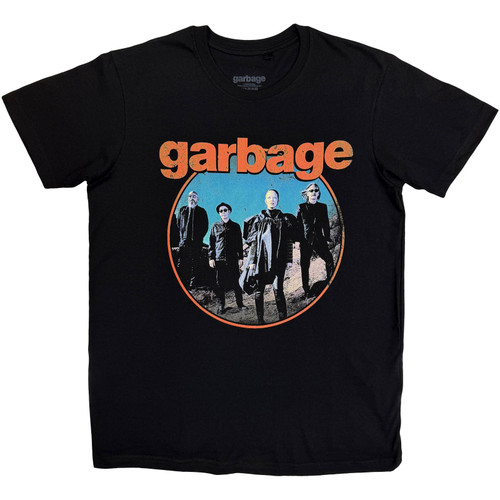 Garbage Unisex T-Shirt Band Circle (Black)