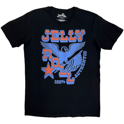 Jelly Roll Unisex T-Shirt Eagle Flag (Black)