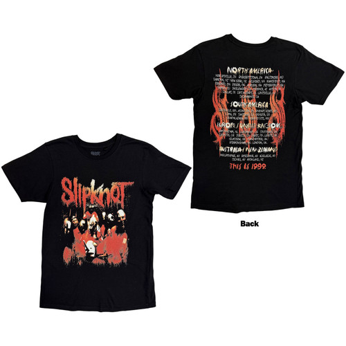 Slipknot Unisex T-Shirt Prepare for Hell 2014-2015 Tour (Back Print)