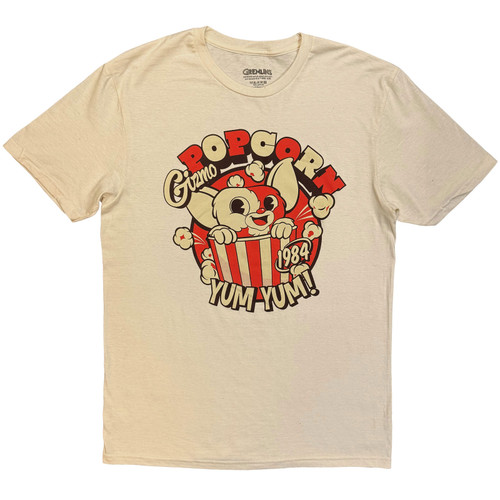 Gremlins Unisex T-Shirt Gizmo Popcorn (Natural)