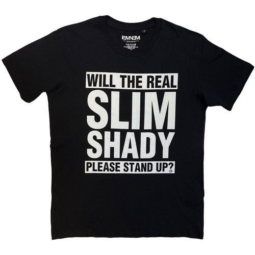 Eminem Unisex T-Shirt Please Stand Up (Black)
