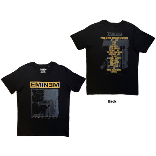 Eminem Unisex T-Shirt The Marshall Mathers LP (Black) (Back Print)