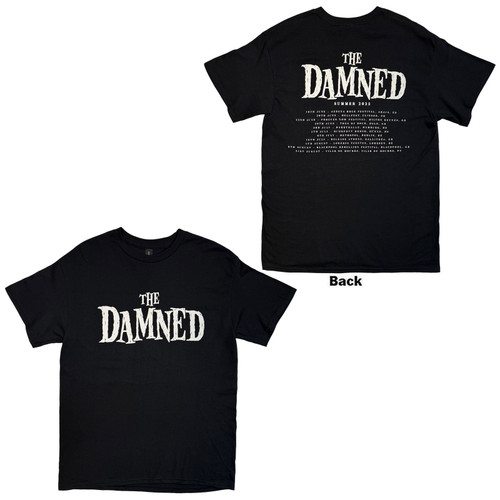 The Damned Unisex T-Shirt Logo EU Tour Summer 25 (Black) (Back Print) (Ex-Tour)