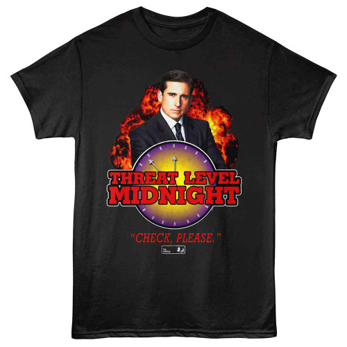 The Office Threat Level Midnight Explosion Black T-Shirt