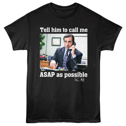 The Office ASAP As Possible Black T-Shirt