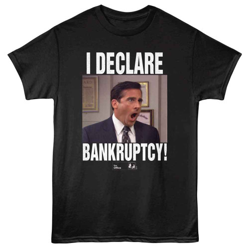 The Office I Declare Bankrupcty Black T-Shirt