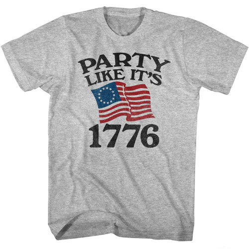 USA Collection Party Like 1776 Gray Heather T-Shirt