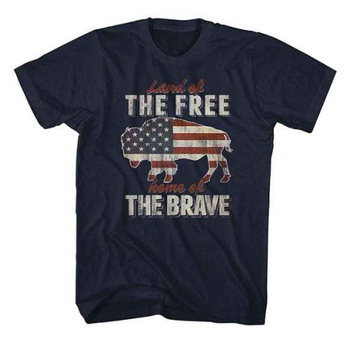USA Collection Land Of The Free Navy T-Shirt