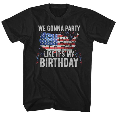USA Collection Like It's My Birthday Black T-Shirt