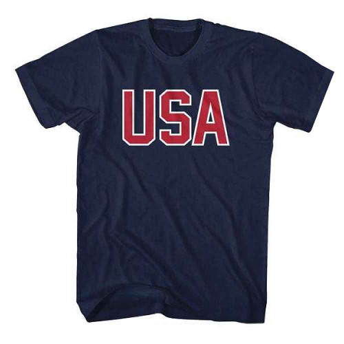 USA Collection Patriotic Design Navy Adult T-Shirt