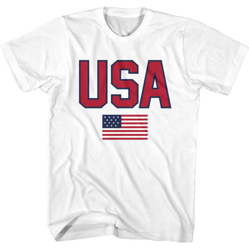 USA Collection Patriotic Design White T-Shirt