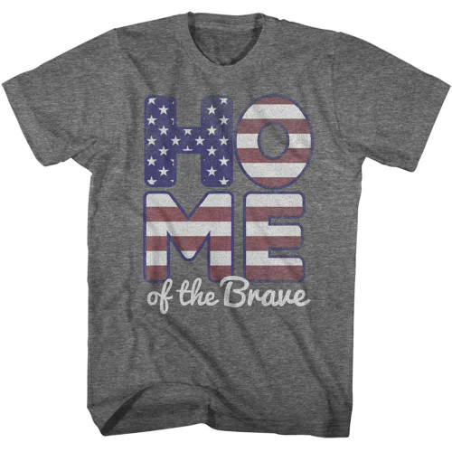 USA Collection Home Of The Brave Graphite Heather T-Shirt