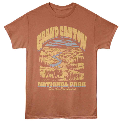 National Parks Canyon See The Southwest Rust Heather T-Shirt
