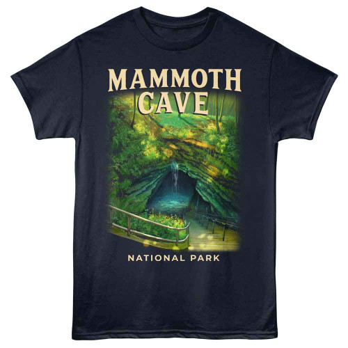 National Parks Mammoth Stairs Navy T-Shirt