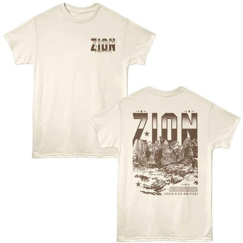 National Parks Monochrome Mtns F B Natural T-Shirt