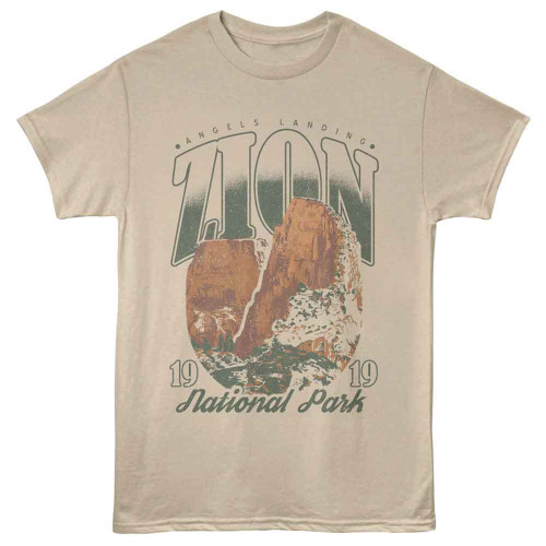 National Parks Angels Landing 1919 Sand T-Shirt