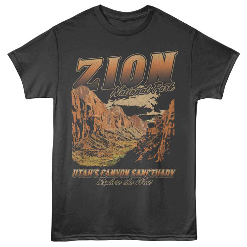 National Parks Zion Canyon Sanctuary Smoke T-Shirt