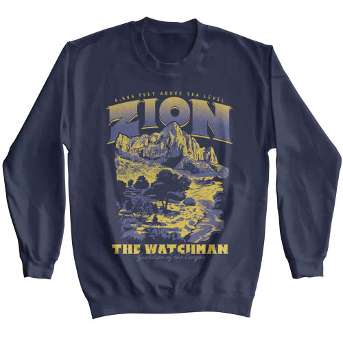 National Parks Zion The Watchman Navy Sweatshirt