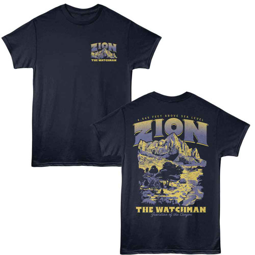 National Parks Zion Watchman F B Navy T-Shirt