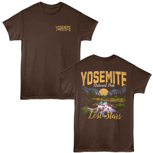 National Parks Yosemite Lost In Stars F B Dark Chocolate T-Shirt