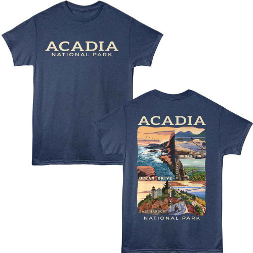 National Parks Acadia Locations Navy Heather T-Shirt