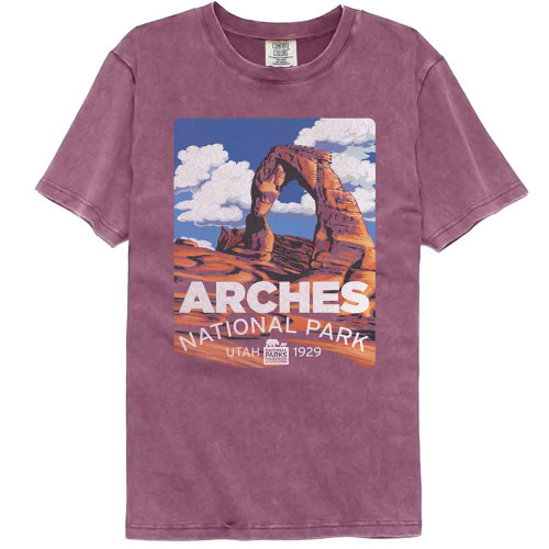 National Parks Arches Utah 1929 Berry Comfort Colors T-Shirt