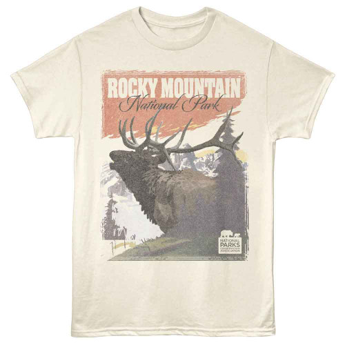 National Parks RMNP Elk Natural T-Shirt