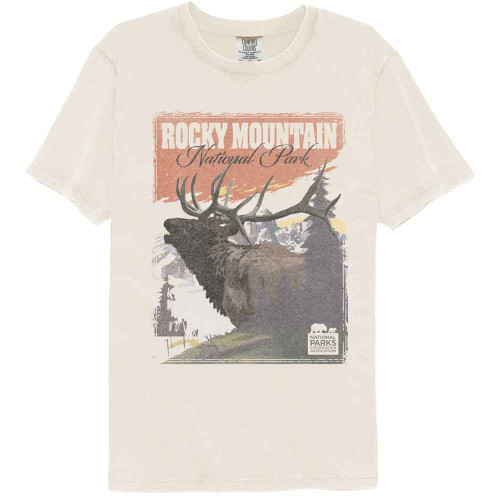 National Parks RMNP Elk Ivory Comfort Colors T-Shirt