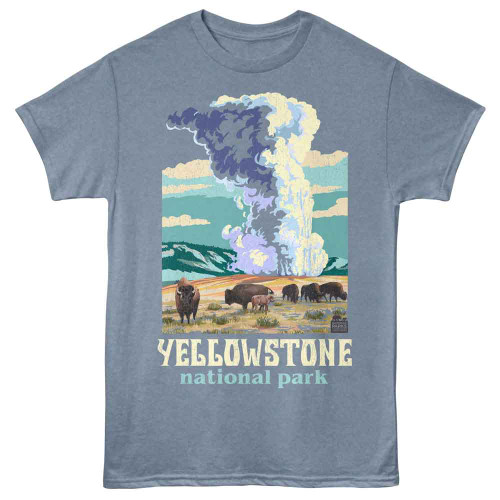 National Parks Geyser And Graze Indigo Heather T-Shirt