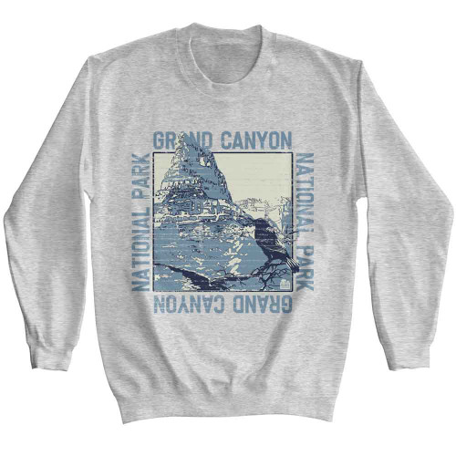 National Parks Grand Canyon Bird Sport Gray Sweatshirt