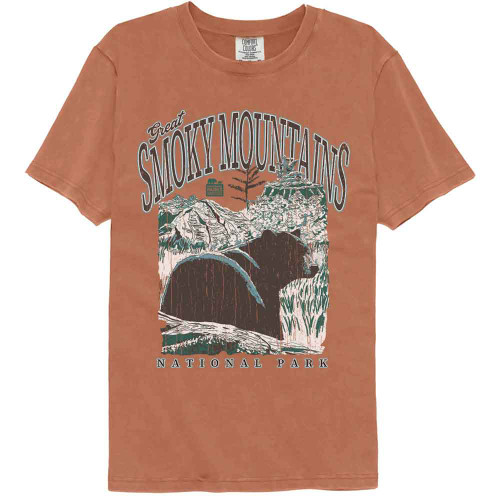 National Parks Smoky Mountains Bear Yam Comfort Colors T-Shirt