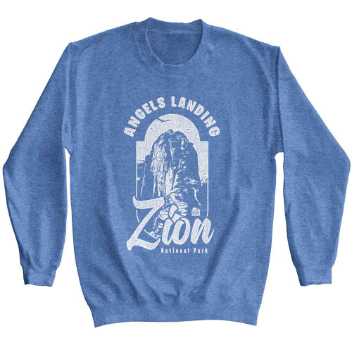 National Parks Angels Landing Heather Deep Royal Sweatshirt