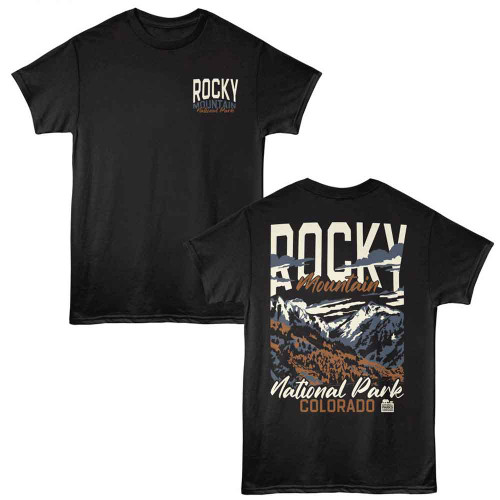 National Parks Rocky Mountain Np F B Black T-Shirt