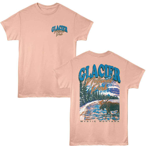 National Parks Mystic Montana F B Peach T-Shirt