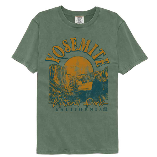National Parks Yosemite Sunrise Moss Comfort Colors T-Shirt