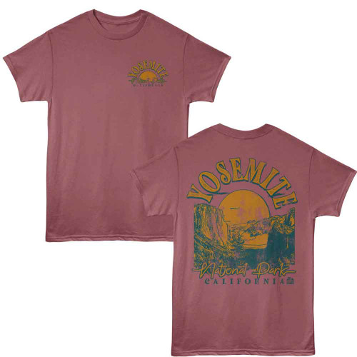 National Parks Yosemite Sunrise F B Rouge T-Shirt