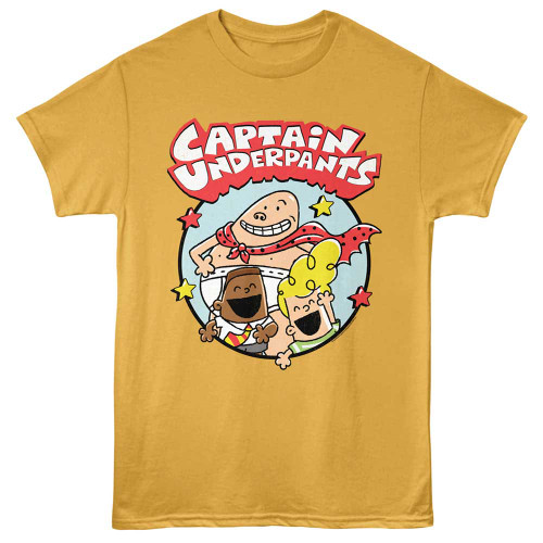 Captain Underpants Circle Stars Ginger T-Shirt