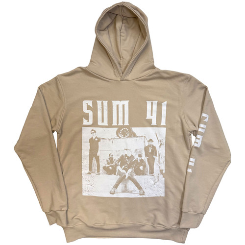 Sum 41 Unisex Unplugged Pullover Hoodie Sweatshirt Band Photo (Natural)