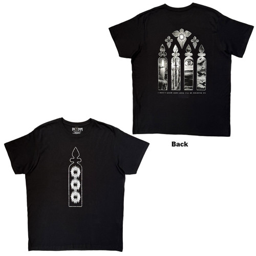 Bad Omens Unisex Premium Carbon T-Shirt Stained Glass (Black) (Back Print)