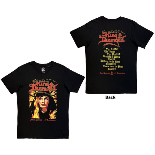 King Diamond Unisex T-Shirt Fatal Portrait (Black) (Back Print)