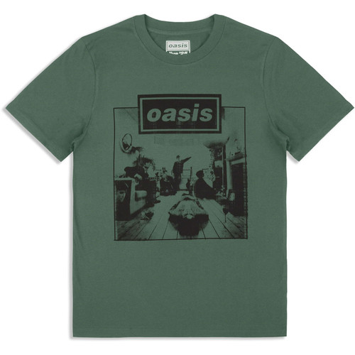 Oasis Unisex T-Shirt Definitely Maybe Frame (Green) (Ex-Tour)