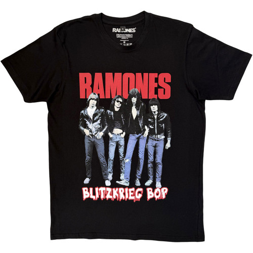Ramones Unisex Premium Carbon T-Shirt Blitz (Black)