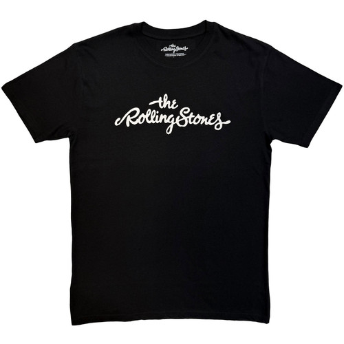 Rolling Stones Unisex T-Shirt Logo Mono (Black)